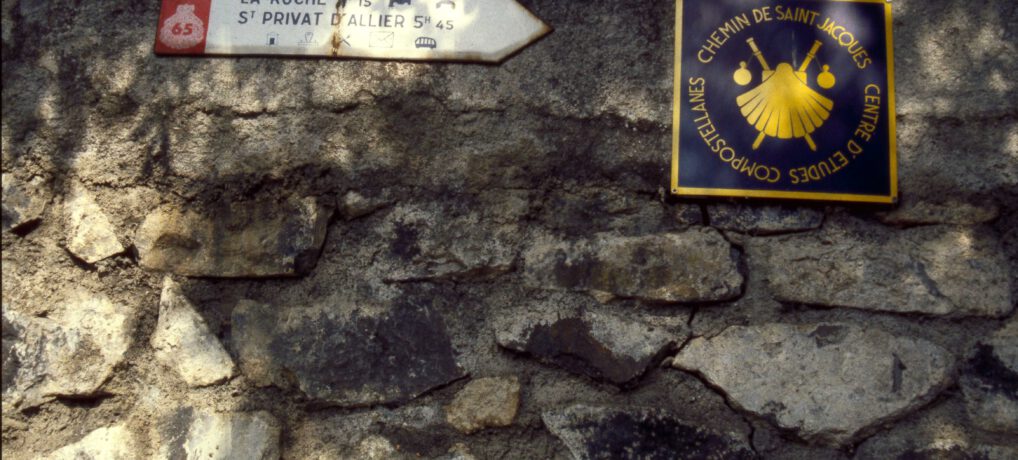 De start van een tocht (GR65 vanaf Le Puy en Velay)